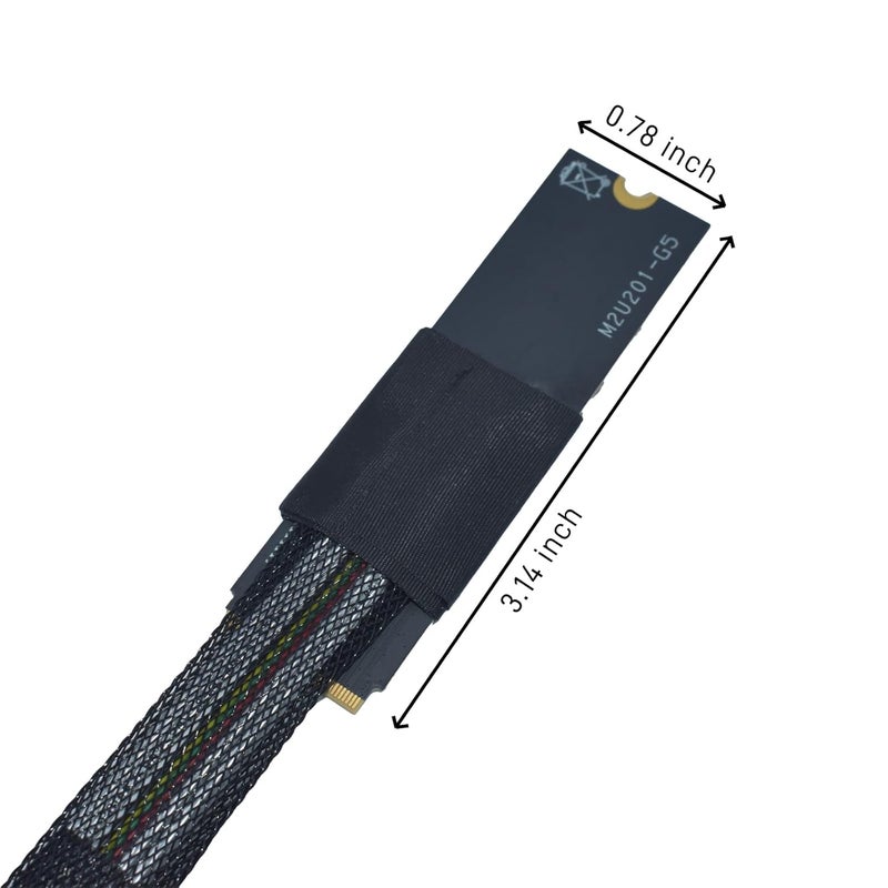 LetLinkSo PCIe 5.0 M.2 to U.2 Adapter, M.2 to SFF-8639 U.2 NVMe SSD Cable with 15Pin Power, Left Exit, 1.6ft (50cm) - Image 5